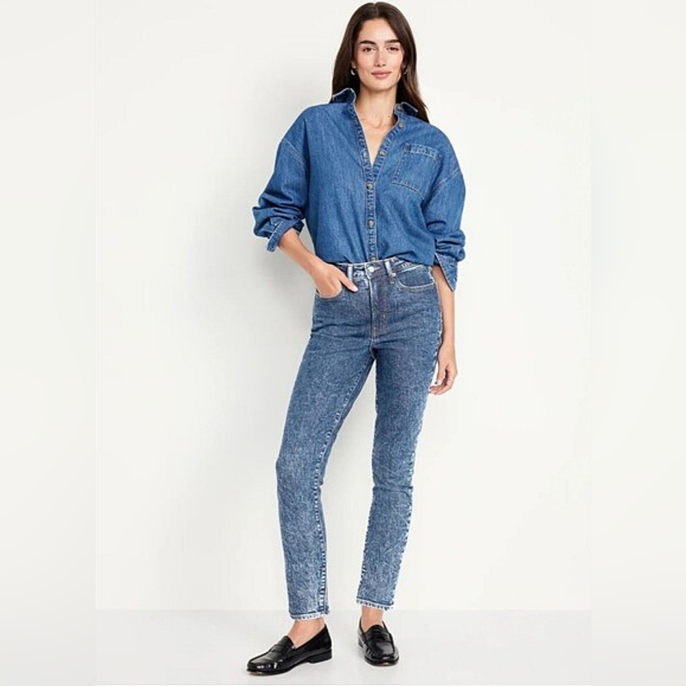 Old Navy High-Rise OG Straight Ankle Jeans-Size 12